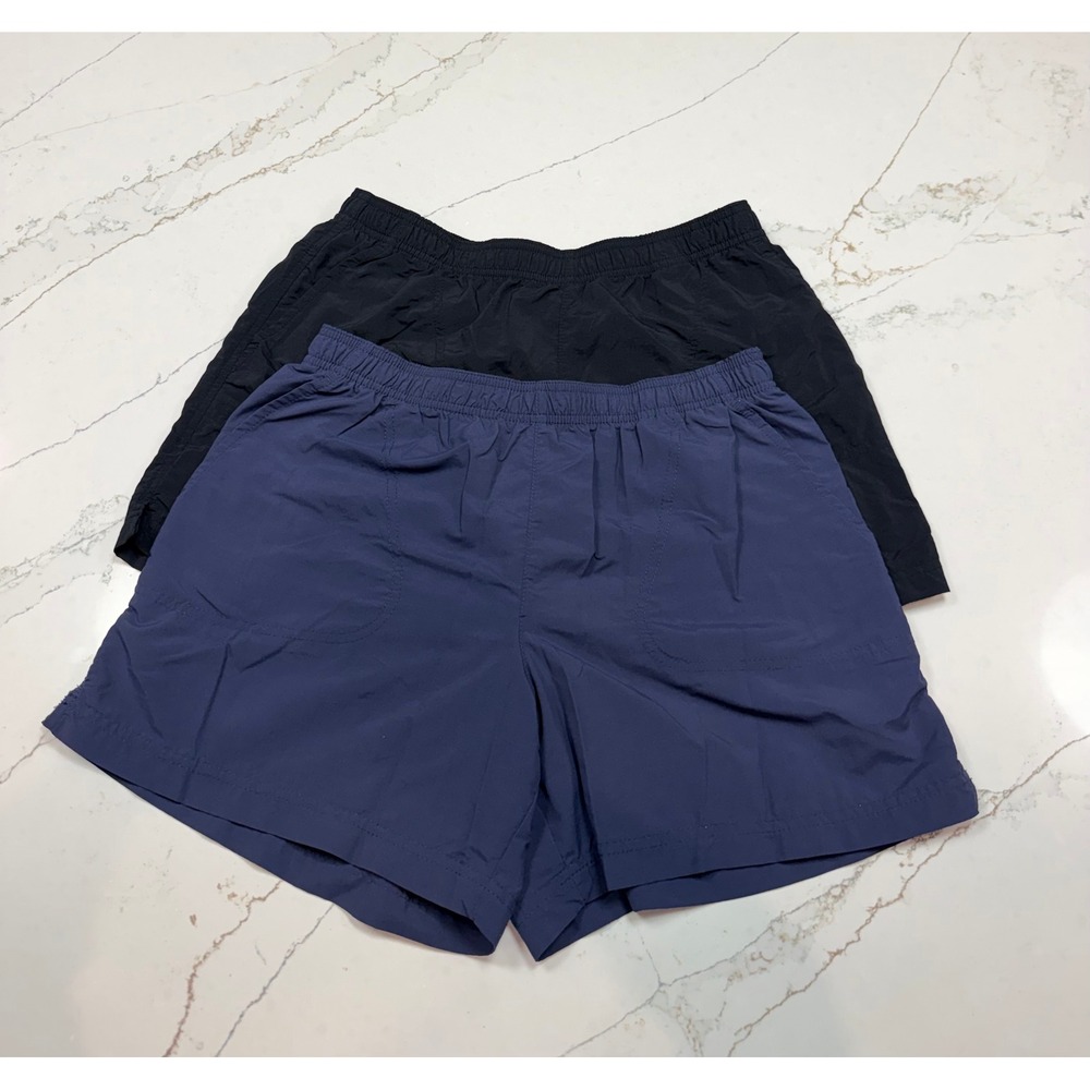 Columbia Womens Nylon Hiking Shorts Bundle Black/Navy Blue Size M Lot of 2